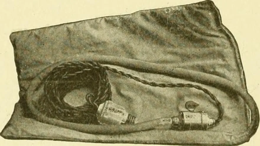 An illustration from Cyclopedia of applied electricity : a general reference work on direct-current generators and motors, storage batteries, electrochemistry, welding, electric wiring, meters, electric lighting, electric railways, power stations, switchboards, power transmission, alternating-current machinery, telegraphy, etc., 1916, leaf 323