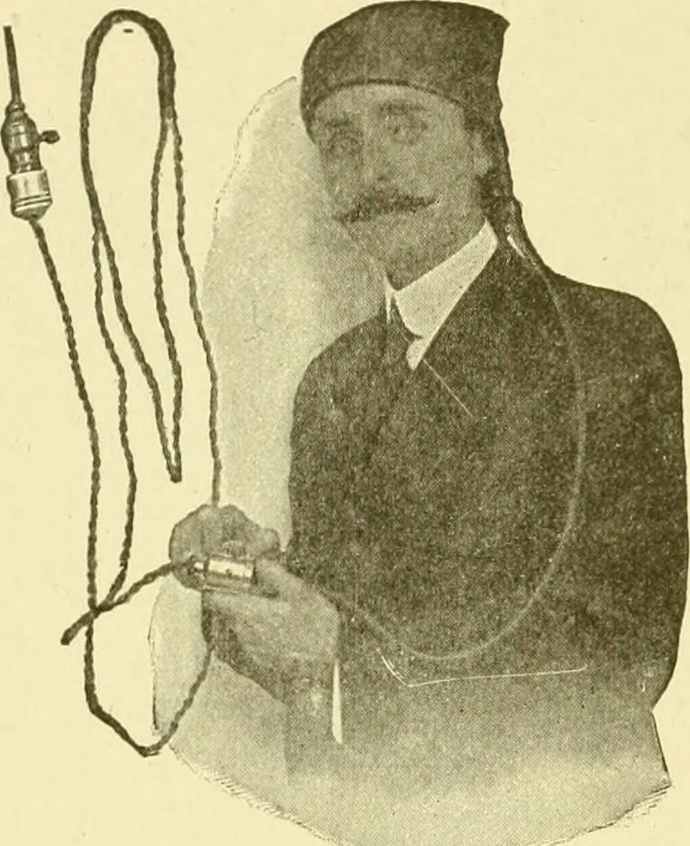 An illustration from Cyclopedia of applied electricity : a general reference work on direct-current generators and motors, storage batteries, electrochemistry, welding, electric wiring, meters, electric lighting, electric railways, power stations, switchboards, power transmission, alternating-current machinery, telegraphy, etc., 1916, leaf 325