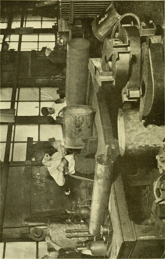 An illustration from Cyclopedia of applied electricity : a general reference work on direct-current generators and motors, storage batteries, electrochemistry, welding, electric wiring, meters, electric lighting, electric railways, power stations, switchboards, power transmission, alternating-current machinery, telegraphy, etc., 1916, leaf 331