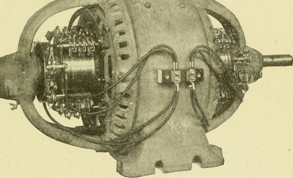 An illustration from Cyclopedia of applied electricity : a general reference work on direct-current generators and motors, storage batteries, electrochemistry, welding, electric wiring, meters, electric lighting, electric railways, power stations, switchboards, power transmission, alternating-current machinery, telegraphy, etc., 1916, leaf 372