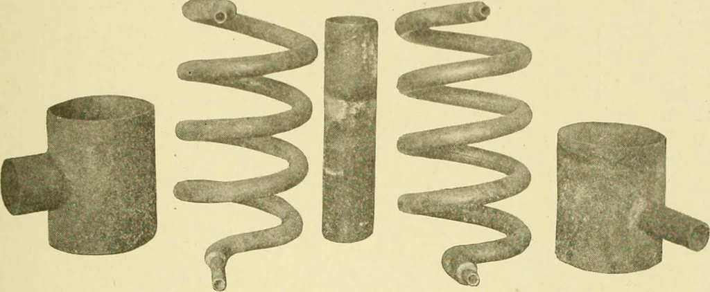 An illustration from Cyclopedia of applied electricity : a general reference work on direct-current generators and motors, storage batteries, electrochemistry, welding, electric wiring, meters, electric lighting, electric railways, power stations, switchboards, power transmission, alternating-current machinery, telegraphy, etc., 1916, leaf 384