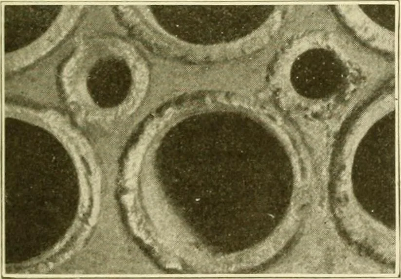 An illustration from Cyclopedia of applied electricity : a general reference work on direct-current generators and motors, storage batteries, electrochemistry, welding, electric wiring, meters, electric lighting, electric railways, power stations, switchboards, power transmission, alternating-current machinery, telegraphy, etc., 1916, leaf 394