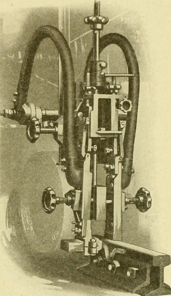 An illustration from Cyclopedia of applied electricity : a general reference work on direct-current generators and motors, storage batteries, electrochemistry, welding, electric wiring, meters, electric lighting, electric railways, power stations, switchboards, power transmission, alternating-current machinery, telegraphy, etc., 1916, leaf 420