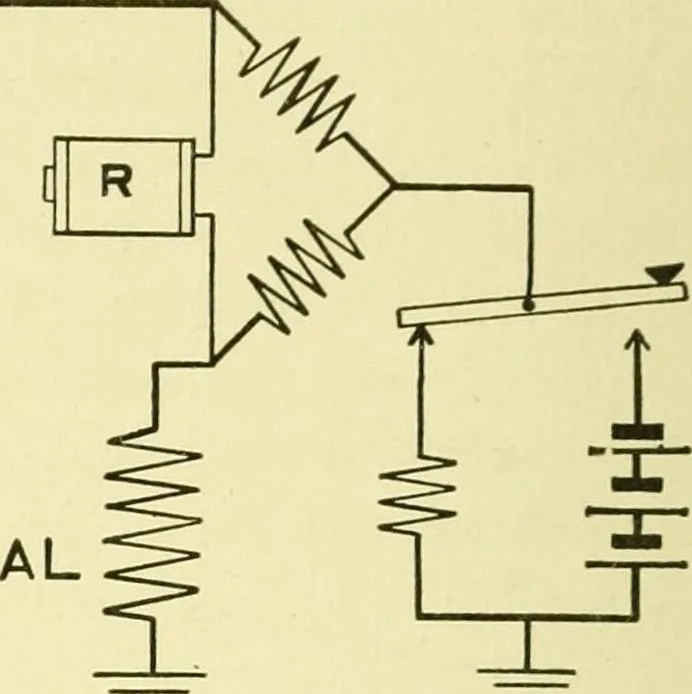An illustration from Cyclopedia of applied electricity : a general reference work on direct-current generators and motors, storage batteries, electrochemistry, welding, electric wiring, meters, electric lighting, electric railways, power stations, switchboards, power transmission, alternating-current machinery, telegraphy, etc., 1916, leaf 59