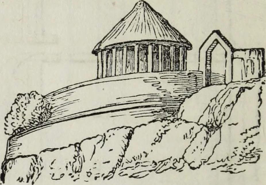 An illustration from Cyclopedia of architecture, historical, descriptive, typographical, decorative, theoretical and mechanical, alphabetically arranged, familiarly explained, and adapted to the comprehension of workmen, etc., etc. By Robert Stuart [pseud.] ... Two volumes in one. .., 1854, leaf 45