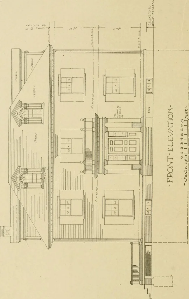 An illustration from Cyclopedia of architecture, carpentry, and building : a general reference work ..., 1907, leaf 354
