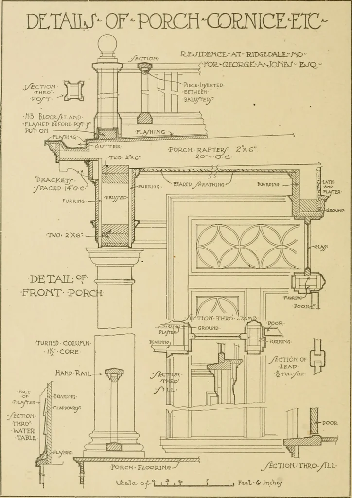 An illustration from Cyclopedia of architecture, carpentry, and building : a general reference work ..., 1907, leaf 392