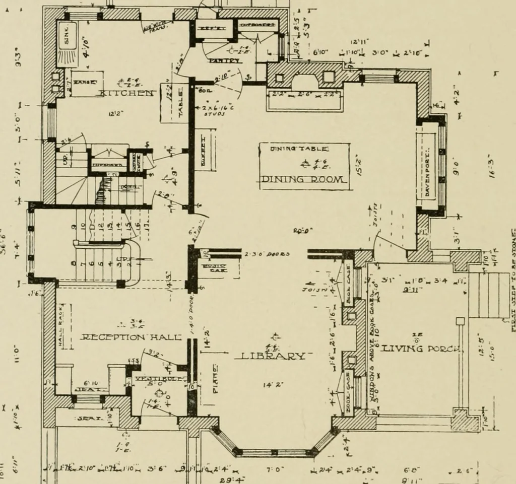 An illustration from Cyclopedia of architecture, carpentry, and building : a general reference work ..., 1907, leaf 325