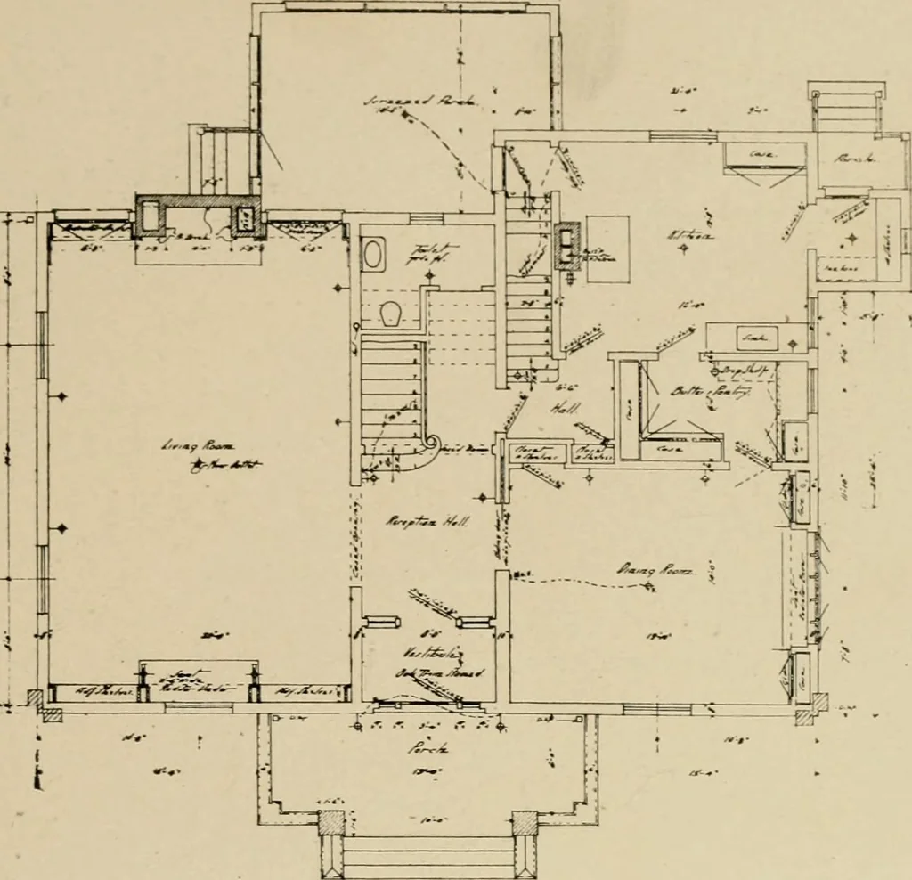 An illustration from Cyclopedia of architecture, carpentry, and building : a general reference work ..., 1907, leaf 299