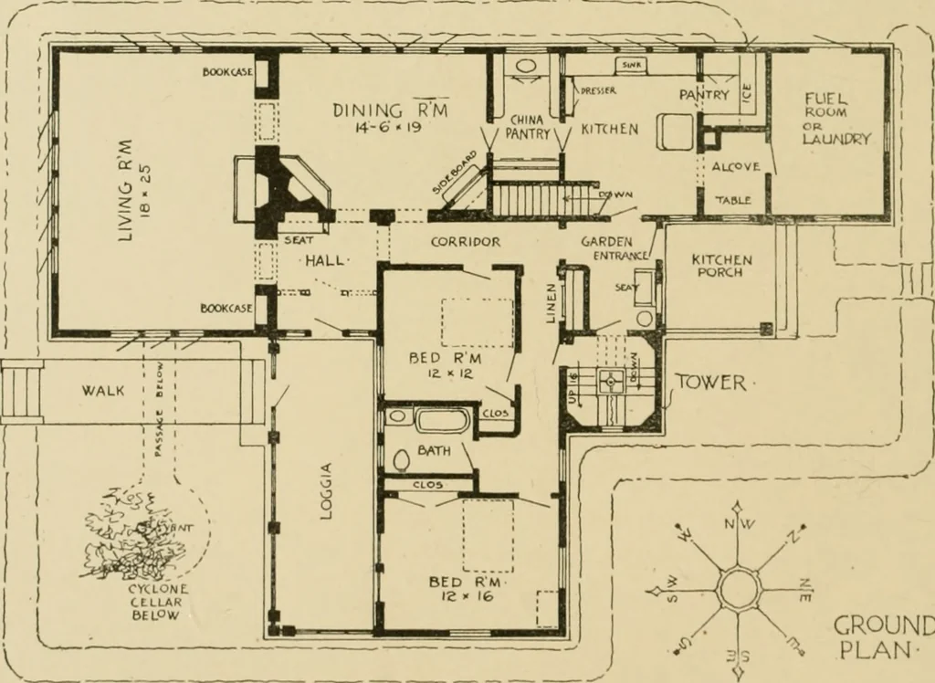 An illustration from Cyclopedia of architecture, carpentry, and building : a general reference work ..., 1907, leaf 123