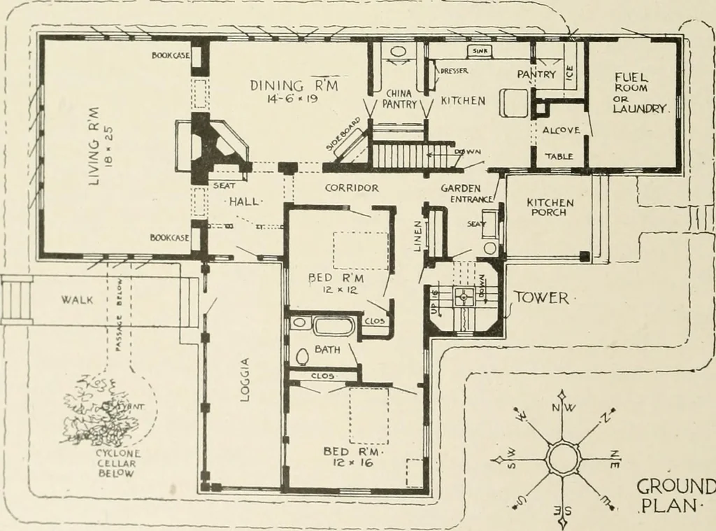 An illustration from Cyclopedia of architecture, carpentry, and building : a general reference work, 1912, leaf 105
