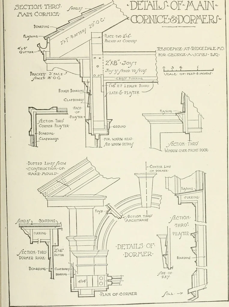 An illustration from Cyclopedia of architecture, carpentry, and building : a general reference work, 1912, leaf 498