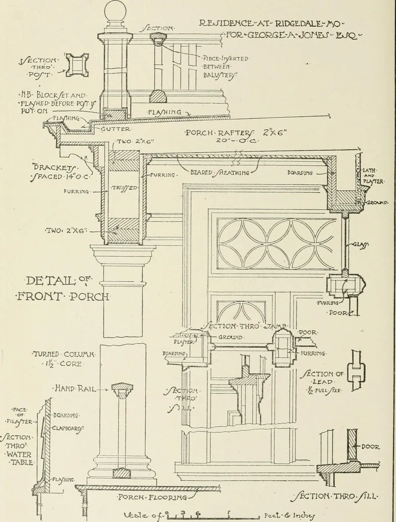 An illustration from Cyclopedia of architecture, carpentry, and building : a general reference work, 1912, leaf 499