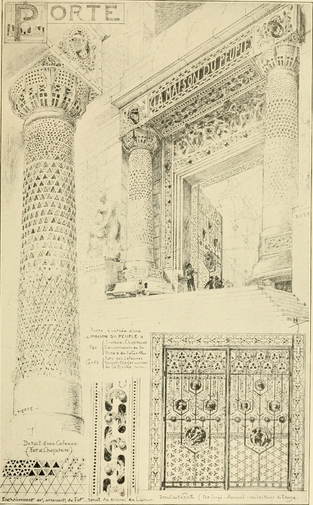 An illustration from Cyclopedia of architecture, carpentry, and building : a general reference work ..., 1907, leaf 35