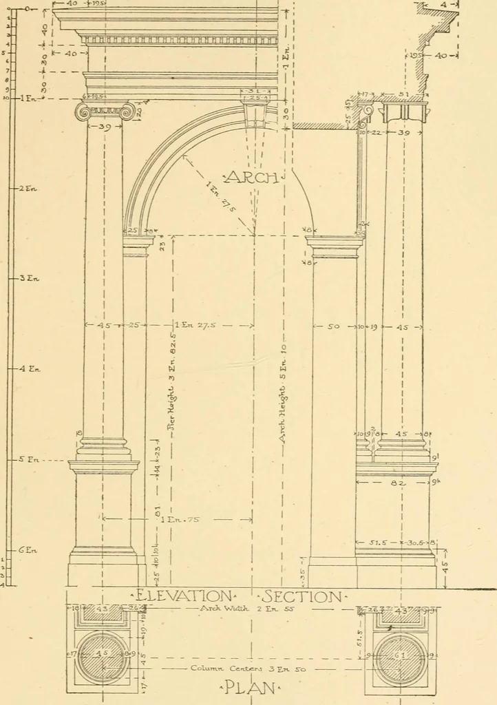 An illustration from Cyclopedia of architecture, carpentry, and building : a general reference work ..., 1907, leaf 387