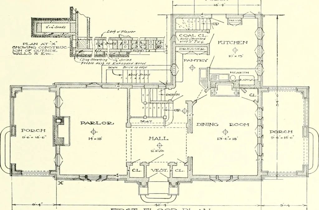 An illustration from Cyclopedia of architecture, carpentry, and building : a general reference work, 1912, leaf 232