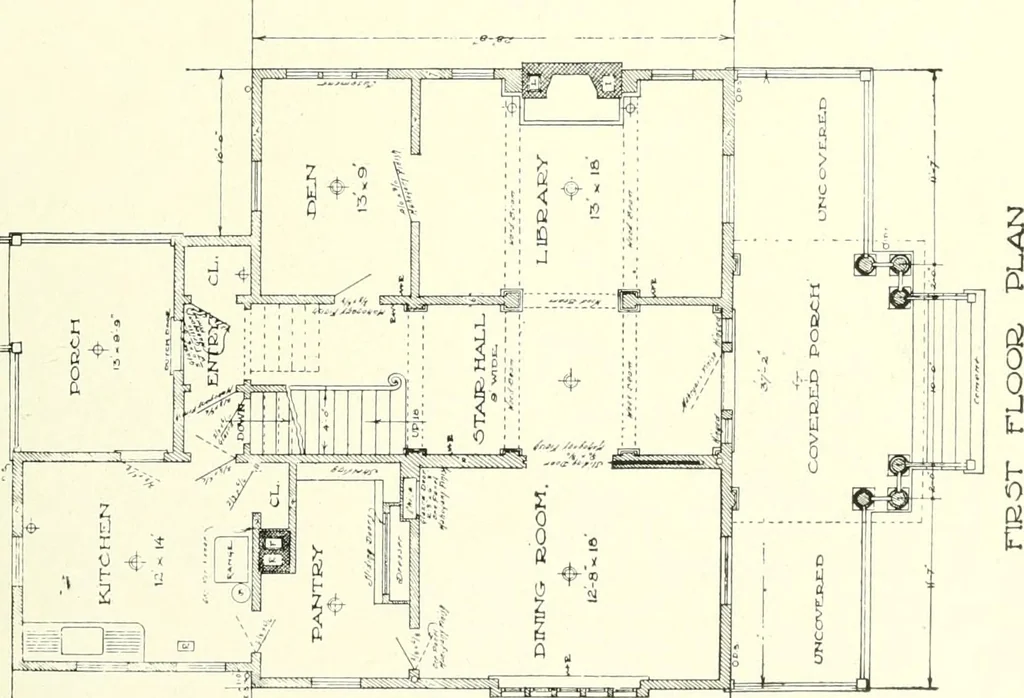 An illustration from Cyclopedia of architecture, carpentry, and building : a general reference work, 1912, leaf 252