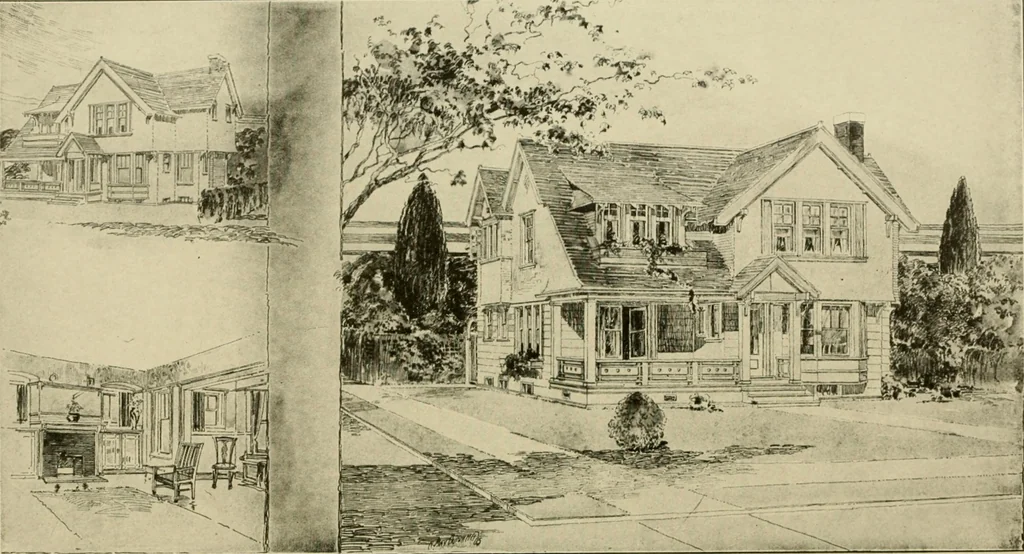 An illustration from Cyclopedia of architecture, carpentry, and building : a general reference work ..., 1907, leaf 341