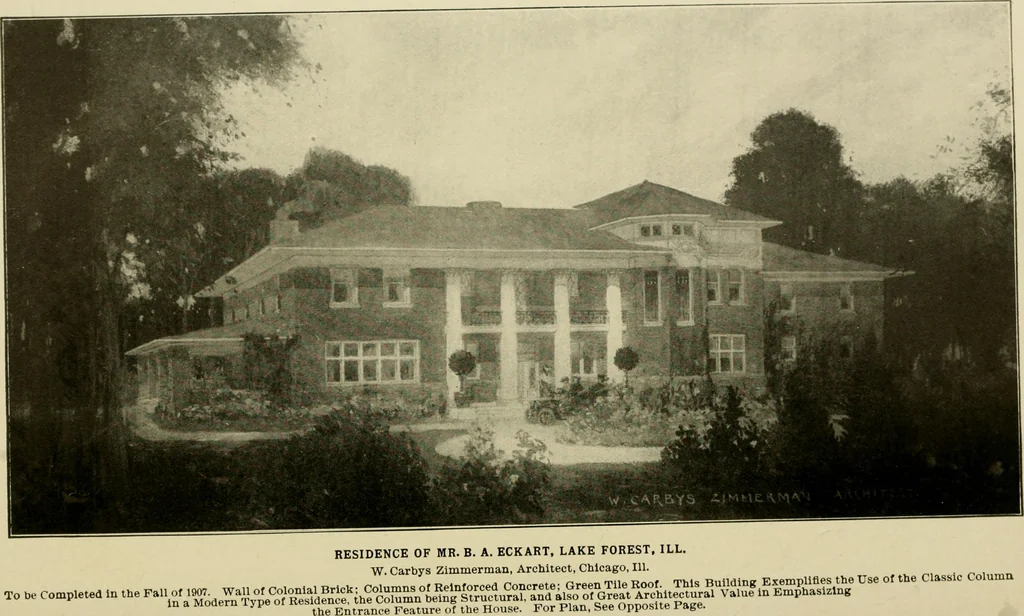 An illustration from Cyclopedia of architecture, carpentry, and building : a general reference work ..., 1907, leaf 57