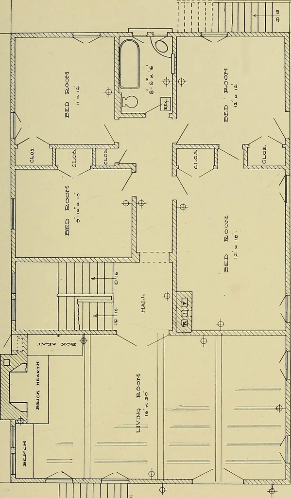 An illustration from Cyclopedia of architecture, carpentry, and building; a general reference work .., 1912, leaf 117