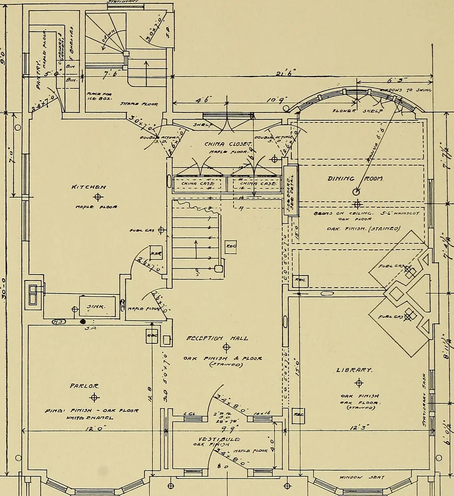 An illustration from Cyclopedia of architecture, carpentry, and building; a general reference work .., 1912, leaf 384