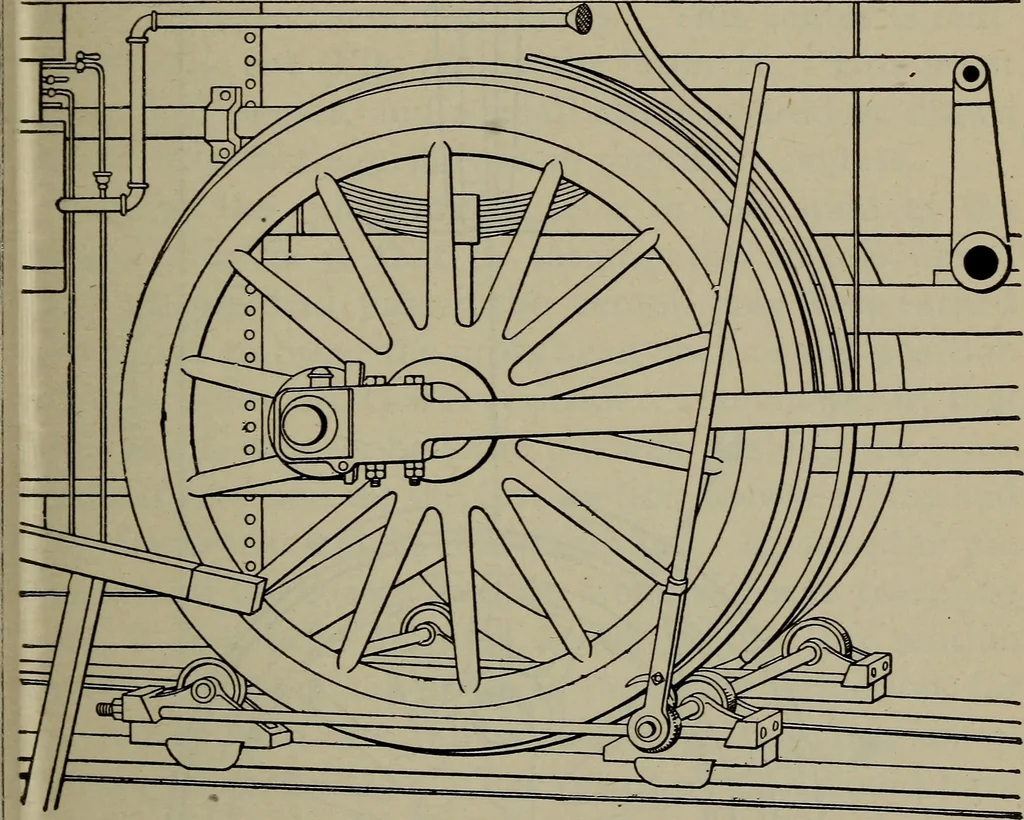 An illustration from Cyclopedia of locomotive engineering, with examination questions and answers; a practical manual on the construction care and management of modern locomotives, 1916, leaf 138
