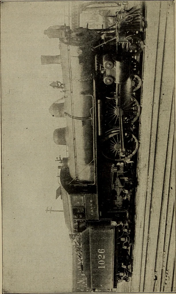 An illustration from Cyclopedia of locomotive engineering, with examination questions and answers; a practical manual on the construction care and management of modern locomotives, 1916, leaf 199