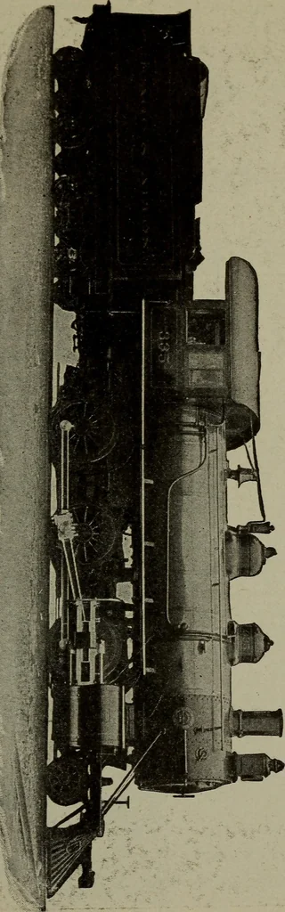 An illustration from Cyclopedia of locomotive engineering, with examination questions and answers; a practical manual on the construction care and management of modern locomotives, 1916, leaf 276