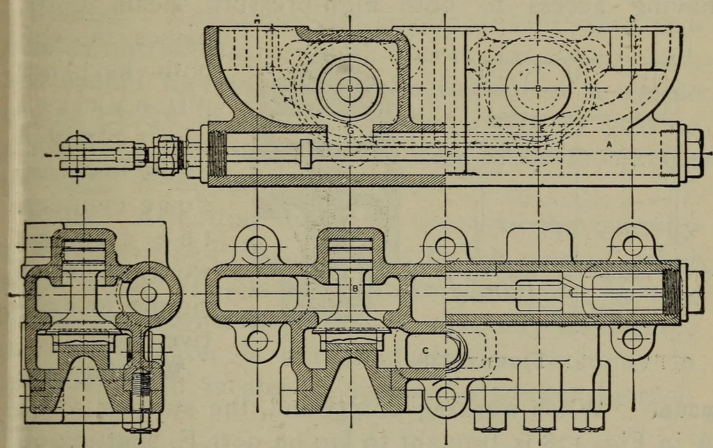 An illustration from Cyclopedia of locomotive engineering, with examination questions and answers; a practical manual on the construction care and management of modern locomotives, 1916, leaf 300