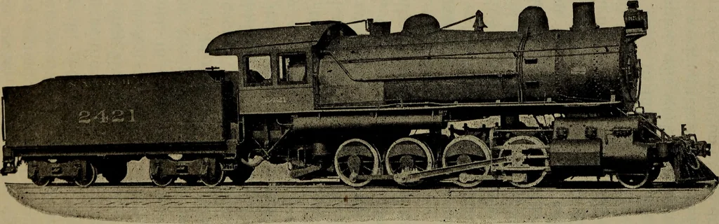 An illustration from Cyclopedia of locomotive engineering, with examination questions and answers; a practical manual on the construction care and management of modern locomotives, 1916, leaf 330