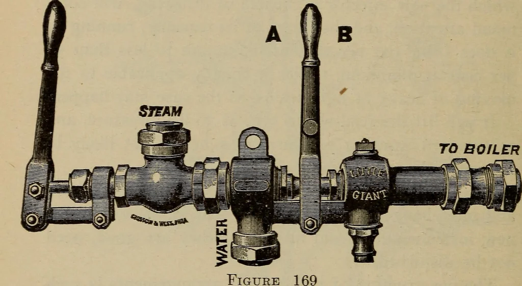 An illustration from Cyclopedia of locomotive engineering, with examination questions and answers; a practical manual on the construction care and management of modern locomotives, 1916, leaf 373