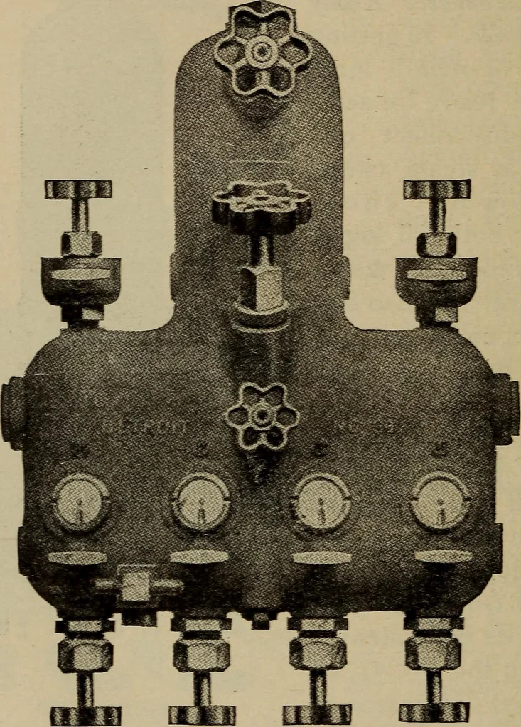 An illustration from Cyclopedia of locomotive engineering, with examination questions and answers; a practical manual on the construction care and management of modern locomotives, 1916, leaf 419