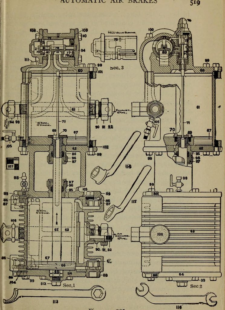 An illustration from Cyclopedia of locomotive engineering, with examination questions and answers; a practical manual on the construction care and management of modern locomotives, 1916, leaf 562