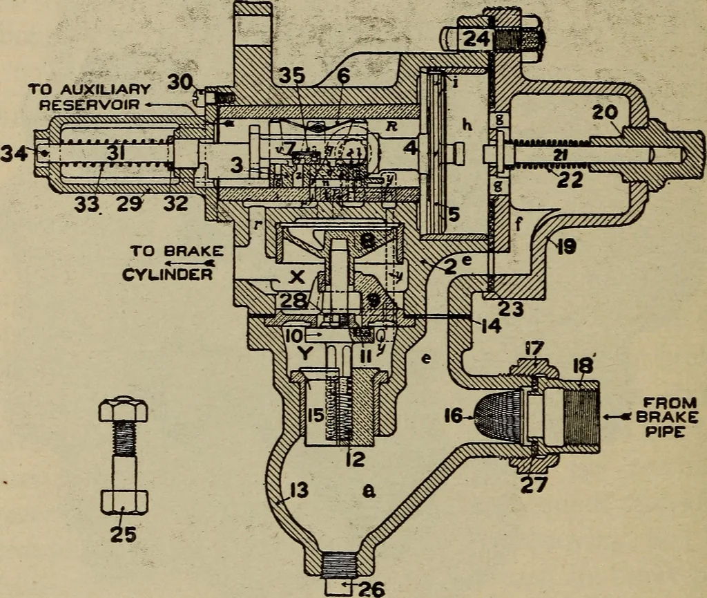 An illustration from Cyclopedia of locomotive engineering, with examination questions and answers; a practical manual on the construction care and management of modern locomotives, 1916, leaf 785