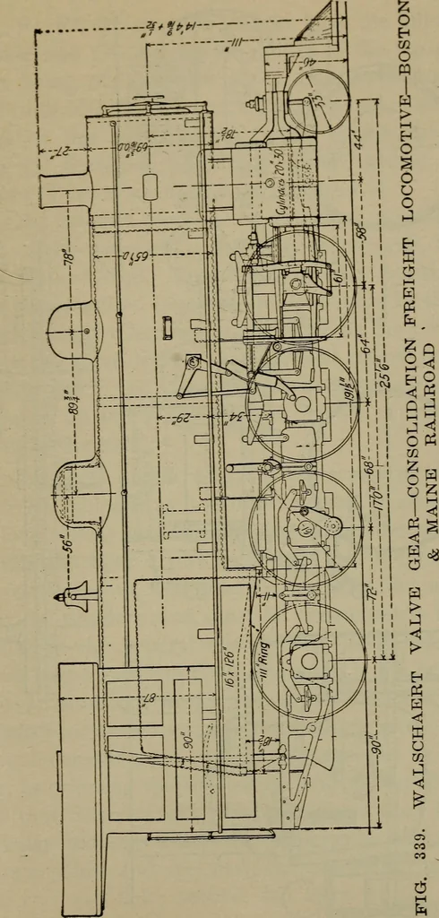 An illustration from Cyclopedia of locomotive engineering, with examination questions and answers; a practical manual on the construction care and management of modern locomotives, 1916, leaf 818