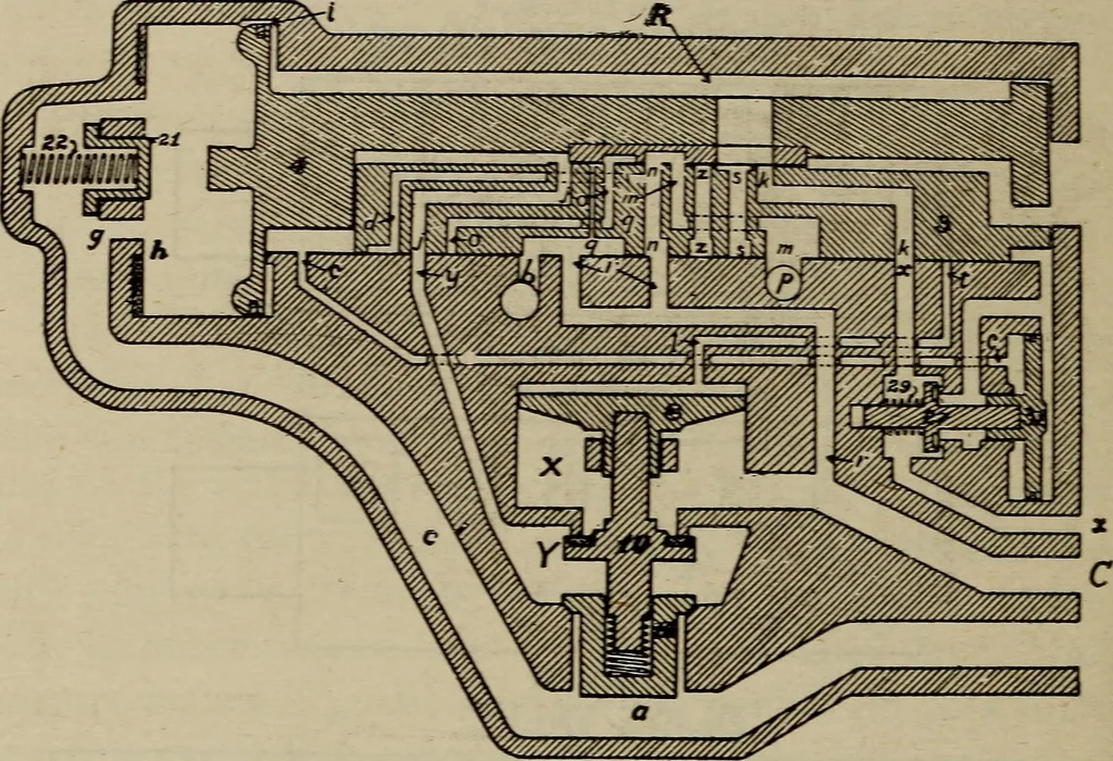 An illustration from Cyclopedia of locomotive engineering, with examination questions and answers; a practical manual on the construction care and management of modern locomotives, 1916, leaf 843