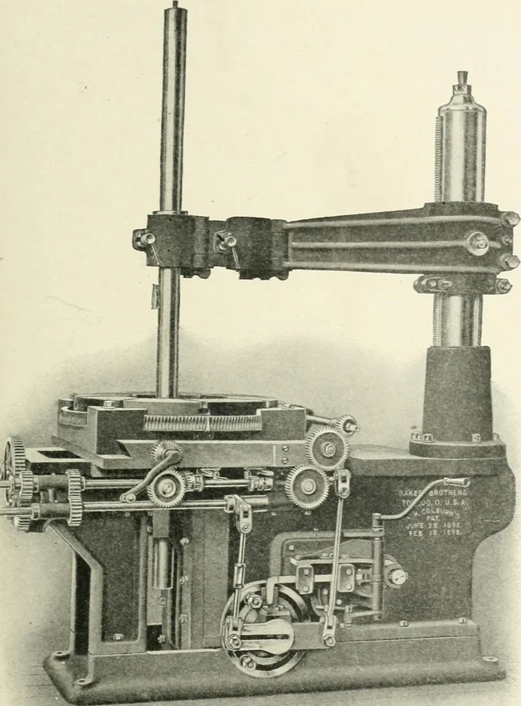 An illustration from Cyclopedia of mechanical engineering; a general reference work. Editor-in-chief Howard Monroe Raymond. Assisted by a corps of mechanical engineers, technical experts, and designers of the highest professional standing, 1908, leaf 177