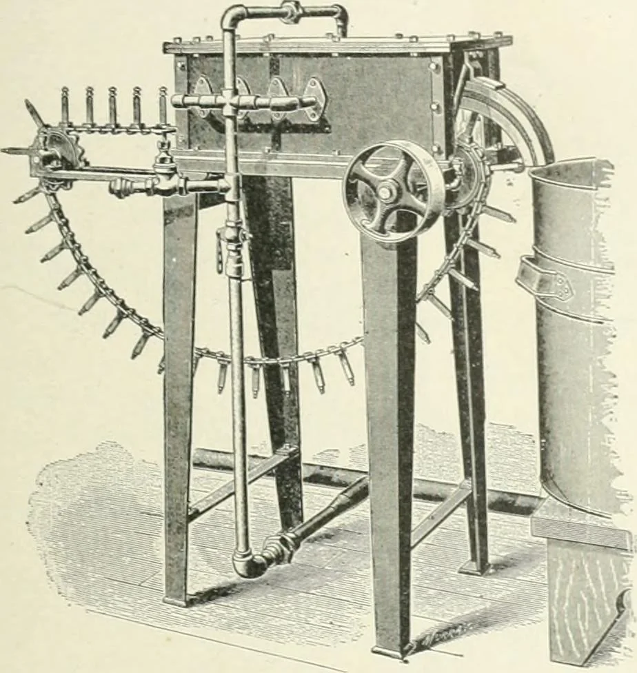 An illustration from Cyclopedia of mechanical engineering; a general reference work. Editor-in-chief Howard Monroe Raymond. Assisted by a corps of mechanical engineers, technical experts, and designers of the highest professional standing, 1908, leaf 403