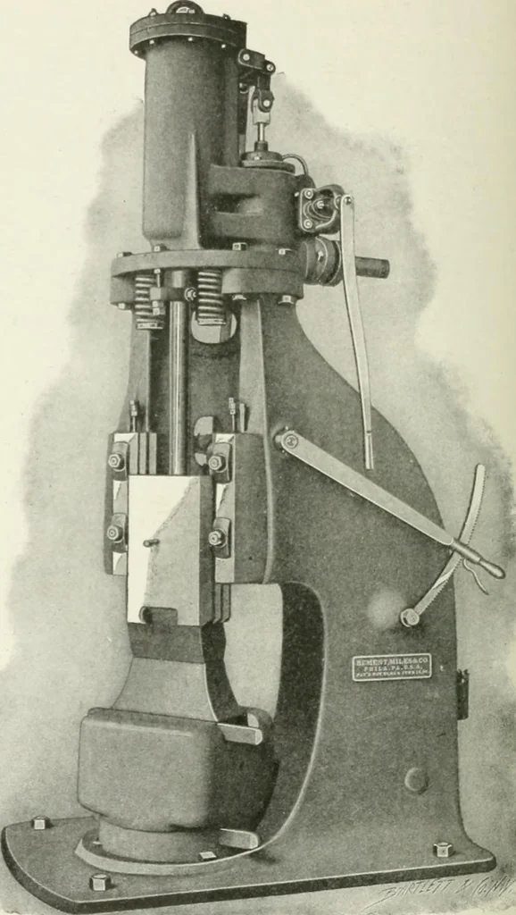 An illustration from Cyclopedia of mechanical engineering; a general reference work. Editor-in-chief Howard Monroe Raymond. Assisted by a corps of mechanical engineers, technical experts, and designers of the highest professional standing, 1908, leaf 408