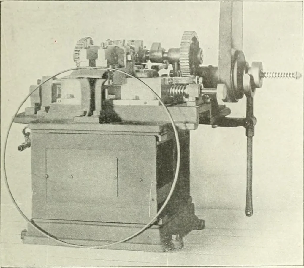An illustration from Cyclopedia of mechanical engineering; a general reference work. Editor-in-chief Howard Monroe Raymond. Assisted by a corps of mechanical engineers, technical experts, and designers of the highest professional standing, 1908, leaf 411