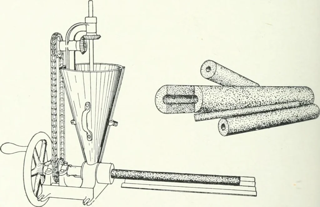 An illustration from Cyclopedia of mechanical engineering; a general reference work. Editor-in-chief Howard Monroe Raymond. Assisted by a corps of mechanical engineers, technical experts, and designers of the highest professional standing, 1908, leaf 237