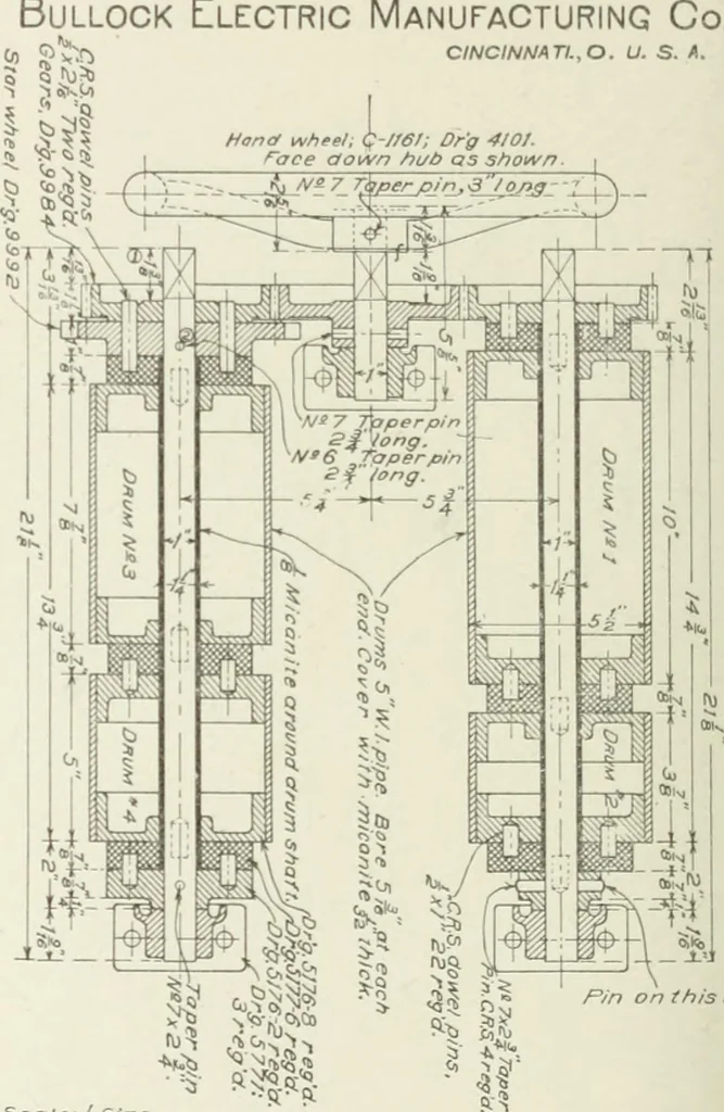An illustration from Cyclopedia of mechanical engineering; a general reference work. Editor-in-chief Howard Monroe Raymond. Assisted by a corps of mechanical engineers, technical experts, and designers of the highest professional standing, 1908, leaf 197