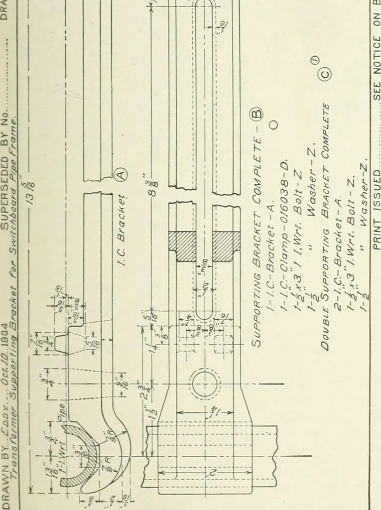 An illustration from Cyclopedia of mechanical engineering; a general reference work. Editor-in-chief Howard Monroe Raymond. Assisted by a corps of mechanical engineers, technical experts, and designers of the highest professional standing, 1908, leaf 78