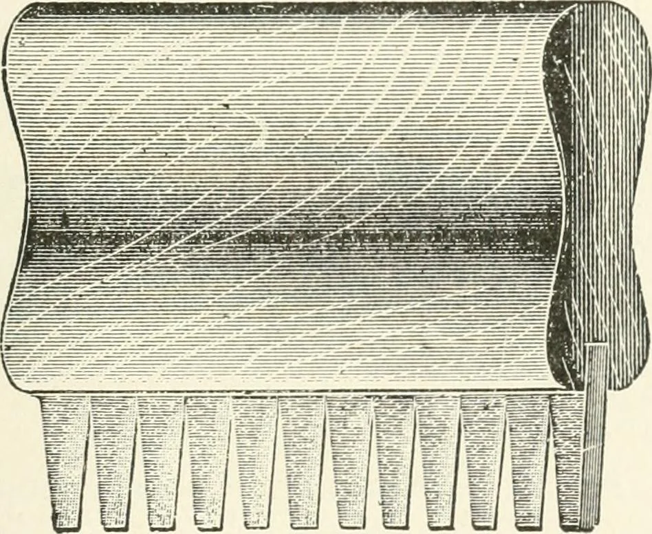 An illustration from Cyclopedia of painting : containing useful and valuable information on the following subjects : adulteration of paint, blistering of paint, brushes, calcimining, carriage painting, china painting, colors, color harmony, color mixing, color testing, exterior painting, gilding, graining, house painting, marbling, mildew, oils and driers, oil painting on glass, painting a bath tub, painting in distemper, paperhanger's tools, paperhanging, pigments, plain oil painting, primary colors, priming, scenic painting, sign painting, stains, staining, stencilling, turpentine, varnishes, varnishing, water color painting, when not to paint, practical points on painting, useful information, 1908, leaf 193