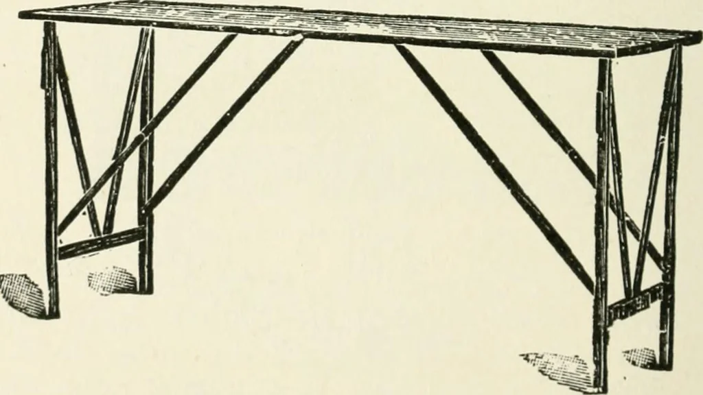 An illustration from Cyclopedia of painting : containing useful and valuable information on the following subjects : adulteration of paint, blistering of paint, brushes, calcimining, carriage painting, china painting, colors, color harmony, color mixing, color testing, exterior painting, gilding, graining, house painting, marbling, mildew, oils and driers, oil painting on glass, painting a bath tub, painting in distemper, paperhanger's tools, paperhanging, pigments, plain oil painting, primary colors, priming, scenic painting, sign painting, stains, staining, stencilling, turpentine, varnishes, varnishing, water color painting, when not to paint, practical points on painting, useful information, 1908, leaf 278