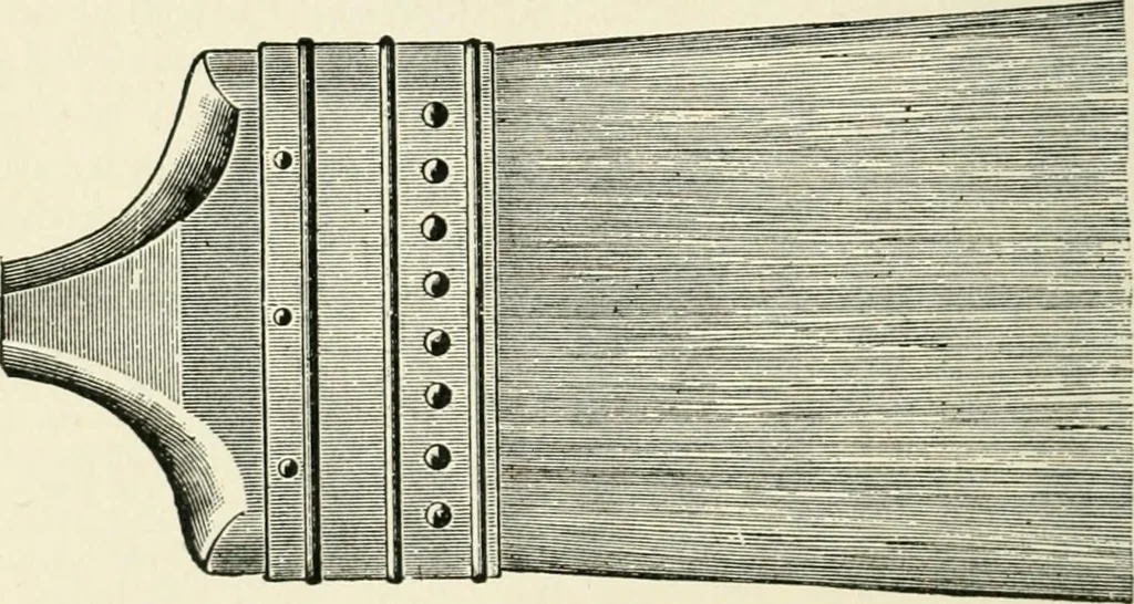 An illustration from Cyclopedia of painting : containing useful and valuable information on the following subjects : adulteration of paint, blistering of paint, brushes, calcimining, carriage painting, china painting, colors, color harmony, color mixing, color testing, exterior painting, gilding, graining, house painting, marbling, mildew, oils and driers, oil painting on glass, painting a bath tub, painting in distemper, paperhanger's tools, paperhanging, pigments, plain oil painting, primary colors, priming, scenic painting, sign painting, stains, staining, stencilling, turpentine, varnishes, varnishing, water color painting, when not to paint, practical points on painting, useful information, 1908, leaf 38
