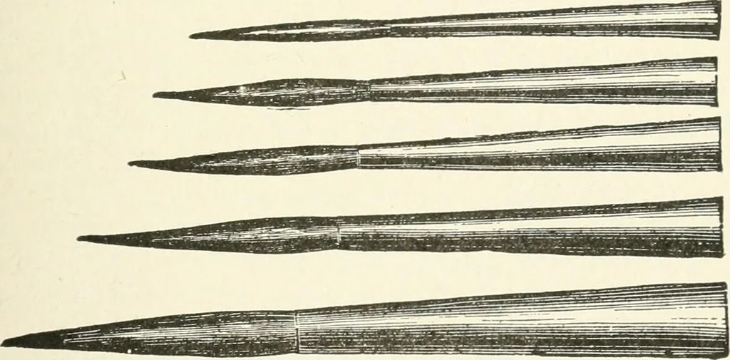 An illustration from Cyclopedia of painting : containing useful and valuable information on the following subjects : adulteration of paint, blistering of paint, brushes, calcimining, carriage painting, china painting, colors, color harmony, color mixing, color testing, exterior painting, gilding, graining, house painting, marbling, mildew, oils and driers, oil painting on glass, painting a bath tub, painting in distemper, paperhanger's tools, paperhanging, pigments, plain oil painting, primary colors, priming, scenic painting, sign painting, stains, staining, stencilling, turpentine, varnishes, varnishing, water color painting, when not to paint, practical points on painting, useful information, 1908, leaf 75