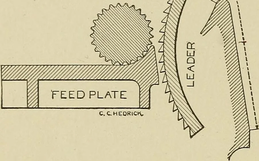 An illustration from Cyclopedia of textile work : a general reference library on cotton, woolen and worsted yarn manufacture, weaving, designing, chemistry and dyeing, finishing, knitting, and allied subjects, 1911, leaf 122