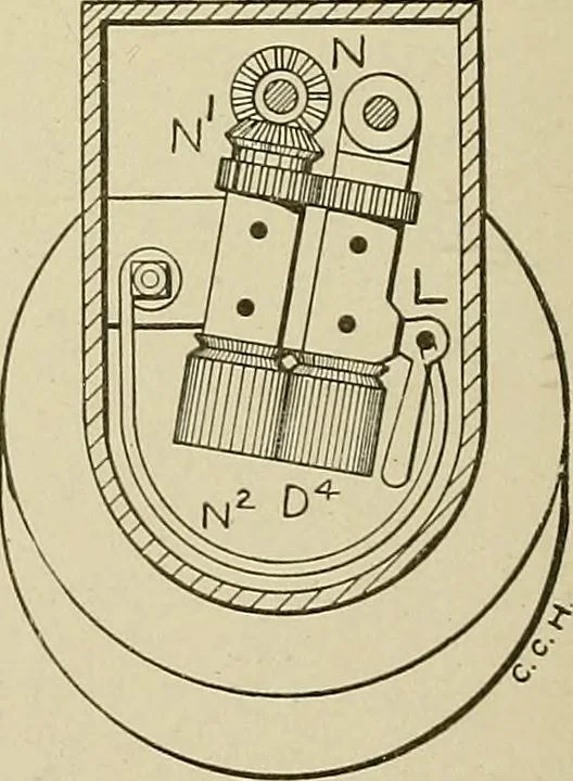 An illustration from Cyclopedia of textile work : a general reference library on cotton, woolen and worsted yarn manufacture, weaving, designing, chemistry and dyeing, finishing, knitting, and allied subjects, 1911, leaf 134