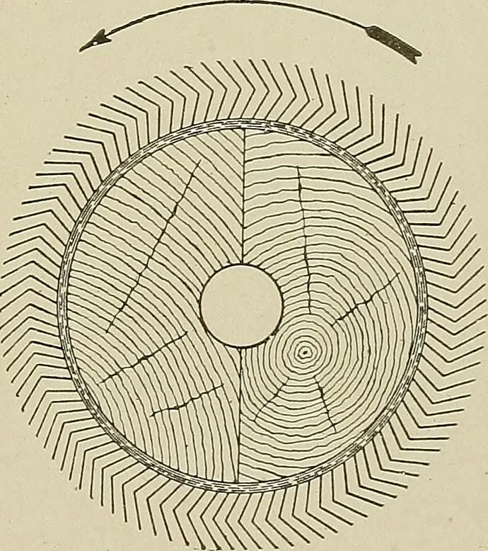 An illustration from Cyclopedia of textile work : a general reference library on cotton, woolen and worsted yarn manufacture, weaving, designing, chemistry and dyeing, finishing, knitting, and allied subjects, 1911, leaf 169